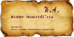 Widder Anasztázia névjegykártya